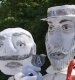 Schlafende Clowns auf dem Straßenumzug vom Karneval der Kulturen